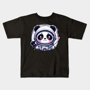 Cute panda astronaut Kids T-Shirt